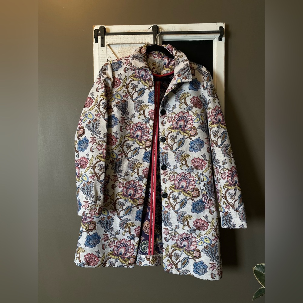 Small Tristin Floral Tapestry Quilted Coat